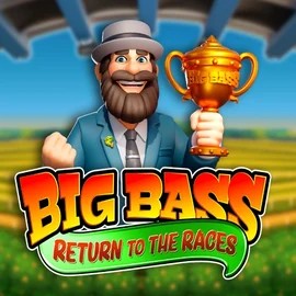Slots logo of Big Bass Return to the Races from Pragmatic Play at Spinstein Casino